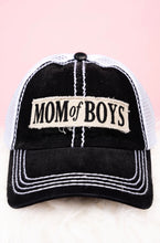 Load image into Gallery viewer, Mom Of Boys Mesh Distressed Hat
