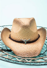 Load image into Gallery viewer, Longhorn Straw Western Cowgirl Hat
