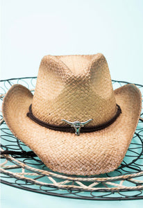 Longhorn Straw Western Cowgirl Hat