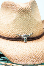 Load image into Gallery viewer, Longhorn Straw Western Cowgirl Hat
