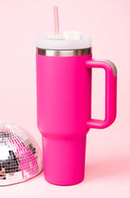 Load image into Gallery viewer, Hot Pink Matte Stainless Steel Tumbler lo
