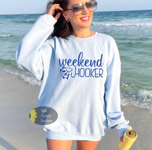 Load image into Gallery viewer, Weekend Hooker Funny Fishing Lake Beach Sweatshirt
