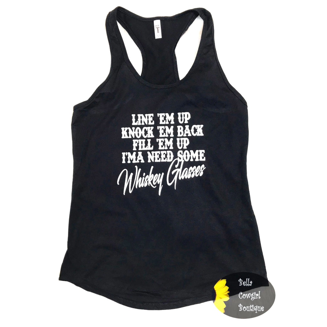 Whiskey Glasses Country Music Women's Tank Top