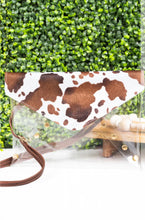 Load image into Gallery viewer, Brown Cow Print Western Clear Purse
