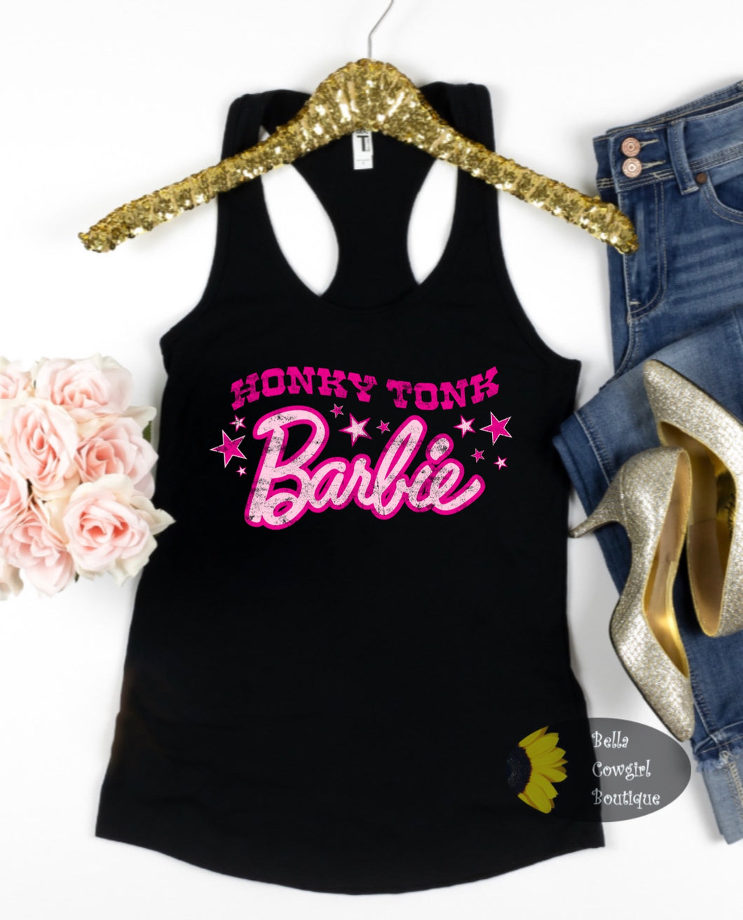 Honky Tonk Barbie Country Western Women's Tank Top