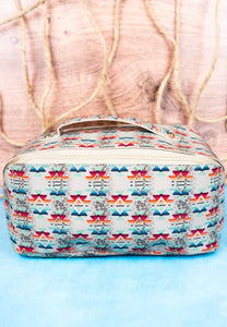 Dakota Aztec Expandable Makeup Bag