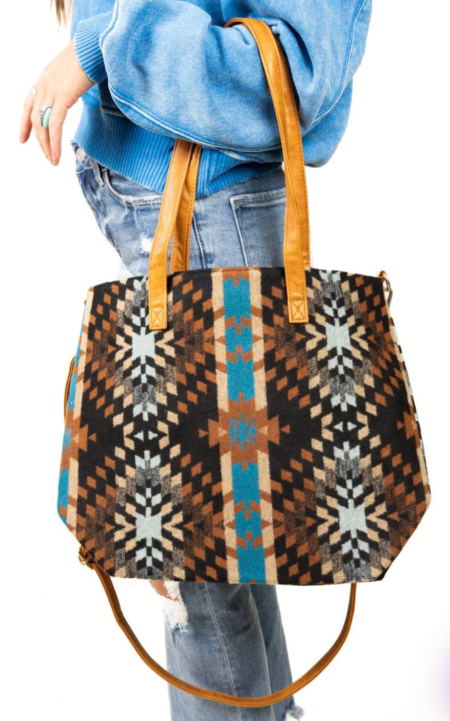 Haverly Hill Aztec Tote Bag Purse