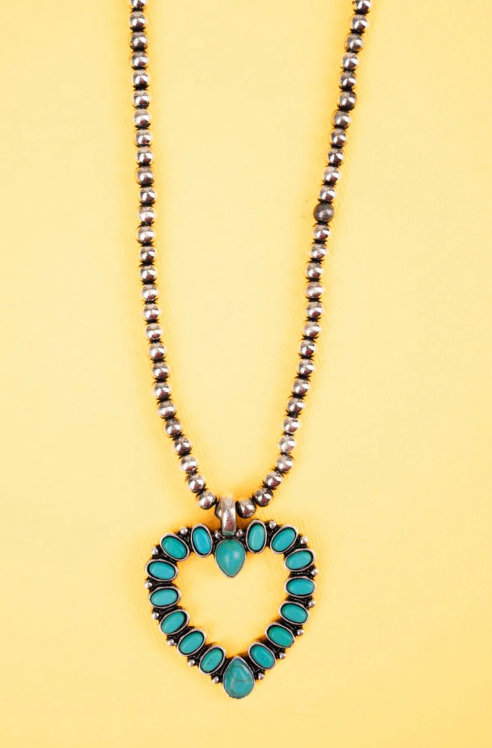 Turquoise Heart Western Choker Necklace