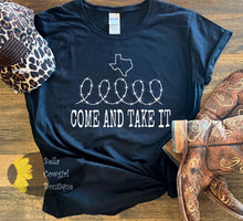 Load image into Gallery viewer, Come And Take It Barbed Wire Texas Border Country Patriotic Women&#39;s T-Shirt
