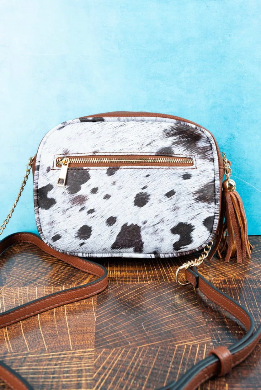 Moove Over Cow Print Western Crossbody Purse