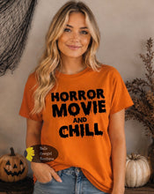Load image into Gallery viewer, Horror Movie And Chill Halloween T-Shirt
