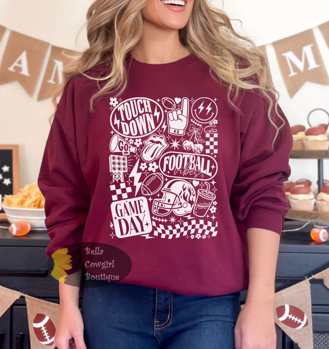 Vintage Football Game Day Sweatshirt