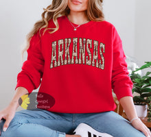 Load image into Gallery viewer, Distressed Country Camo Arkansas Sweatshirt
