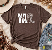 Load image into Gallery viewer, Y'all Boots Western Rodeo Cowgirl T-Shirt
