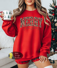 Load image into Gallery viewer, Distressed Country Camo Merry Christmas Sweatshirt
