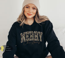 Load image into Gallery viewer, Distressed Country Camo Merry Christmas Sweatshirt
