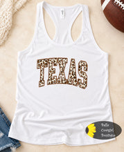 Load image into Gallery viewer, Distressed Leopard Texas Women's Tank Top
