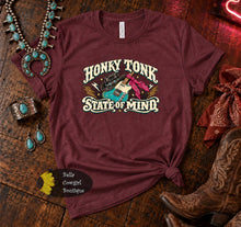 Load image into Gallery viewer, Honky Tonk State Of mind Guitar Country Music T-Shirt
