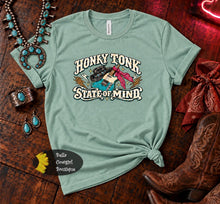 Load image into Gallery viewer, Honky Tonk State Of mind Guitar Country Music T-Shirt
