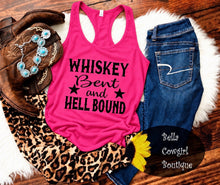 Load image into Gallery viewer, Whiskey Bent And Hell Bound Country Music Women's Tank Top
