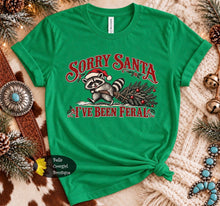 Load image into Gallery viewer, Sorry Santa I've Been Feral Funny Christmas T-Shirt
