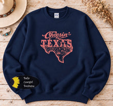 Load image into Gallery viewer, Choosin' Texas Pink Country Music Concert Sweatshirt

