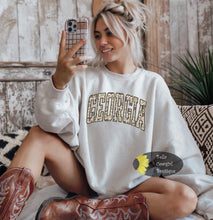 Load image into Gallery viewer, Distressed Country Camo Georgia Sweatshirt
