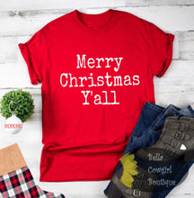 Load image into Gallery viewer, Merry Christmas Y&#39;all Women&#39;s T-Shirt
