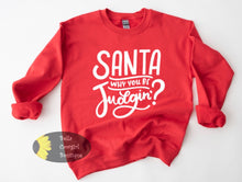 Load image into Gallery viewer, Santa Why You Be Judgin&#39; Funny Christmas Sweatshirt

