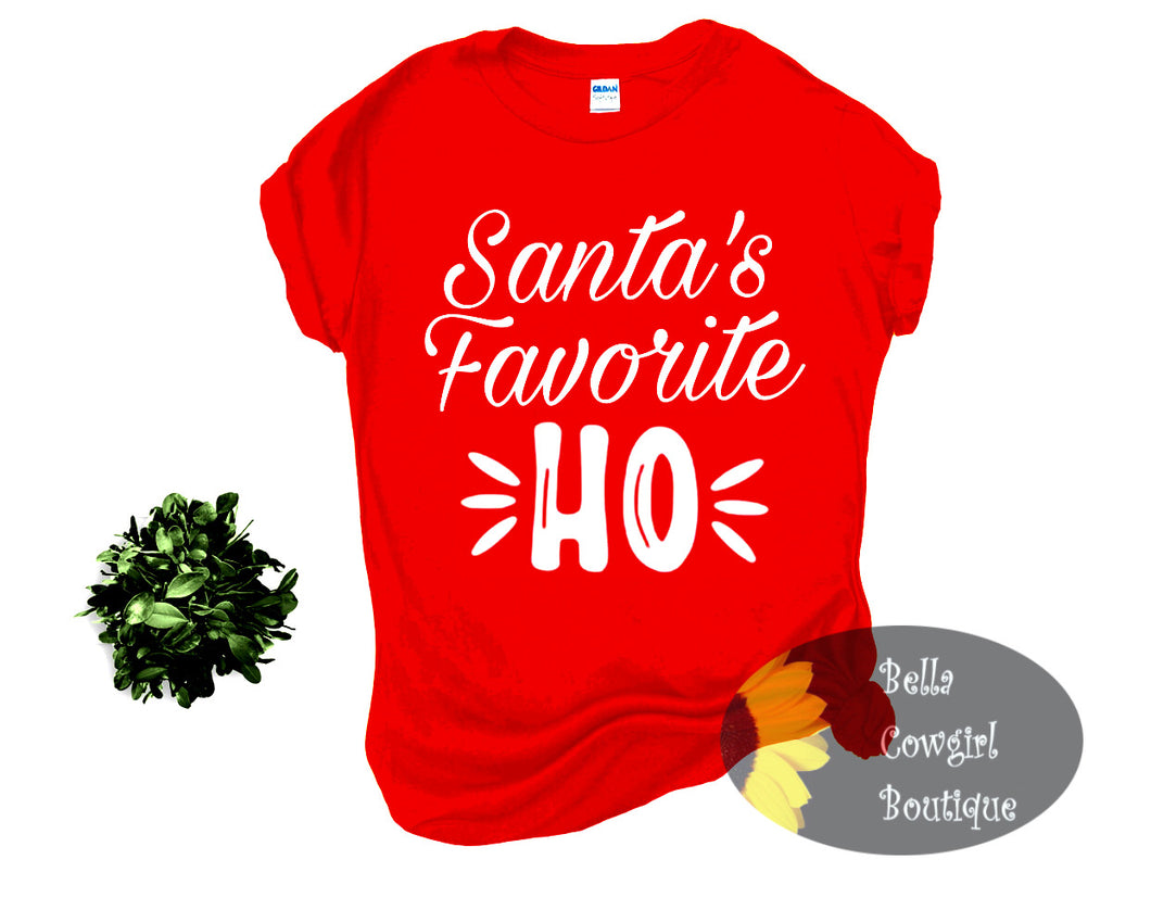 Santa's Favorite Ho Funny Christmas Women's T-Shirt