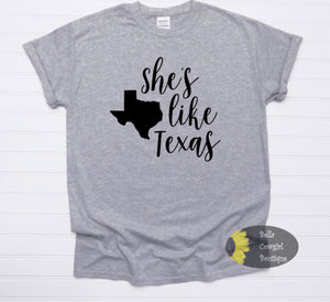 She's Like Texas Country Music Women's T-Shirt