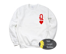 Load image into Gallery viewer, Queen Of Hearts Wife Mom Sweatshirt

