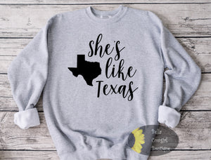 She's Like Texas Country Music Sweatshirt