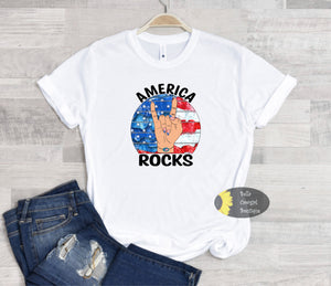 America Rocks Patriotic T-Shirt