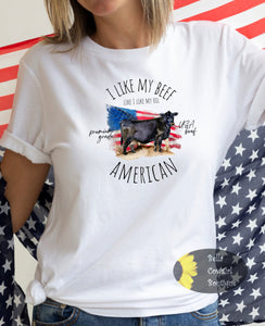 I Like My Beef Like I Like My Oil American Patriotic T-Shirt