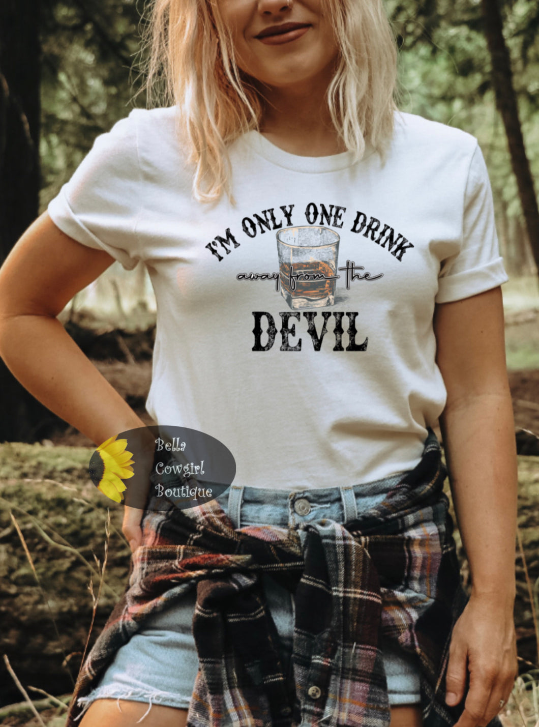 I'm Only One Drink Away From The Devil Country Music T-Shirt