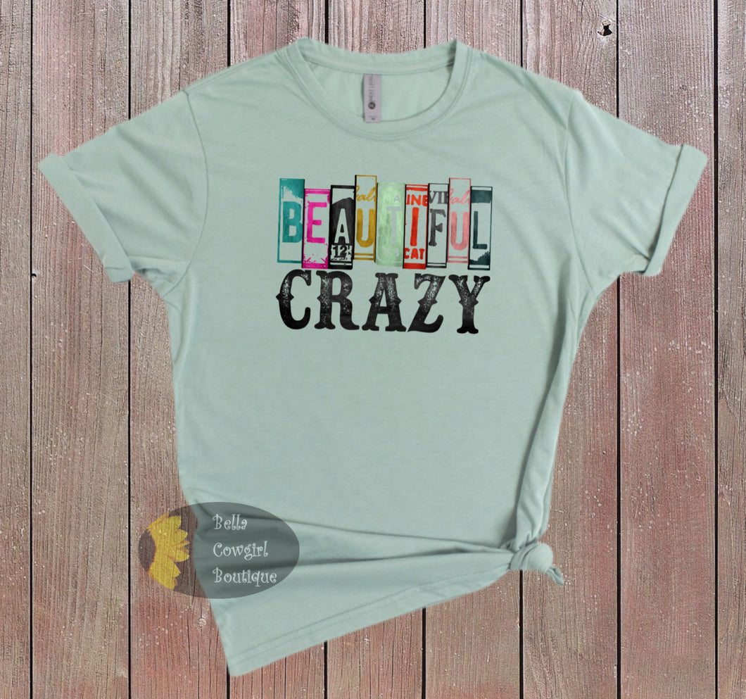 Beautiful Crazy License Plate Country Music T-Shirt