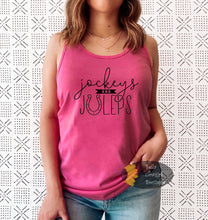 Load image into Gallery viewer, Jockeys And Juleps Horse Race Derby Women&#39;s Tank Top
