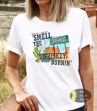 Load image into Gallery viewer, You Can Smell The Whiskey Burning Down Copperhead Road Country Music T-Shirt
