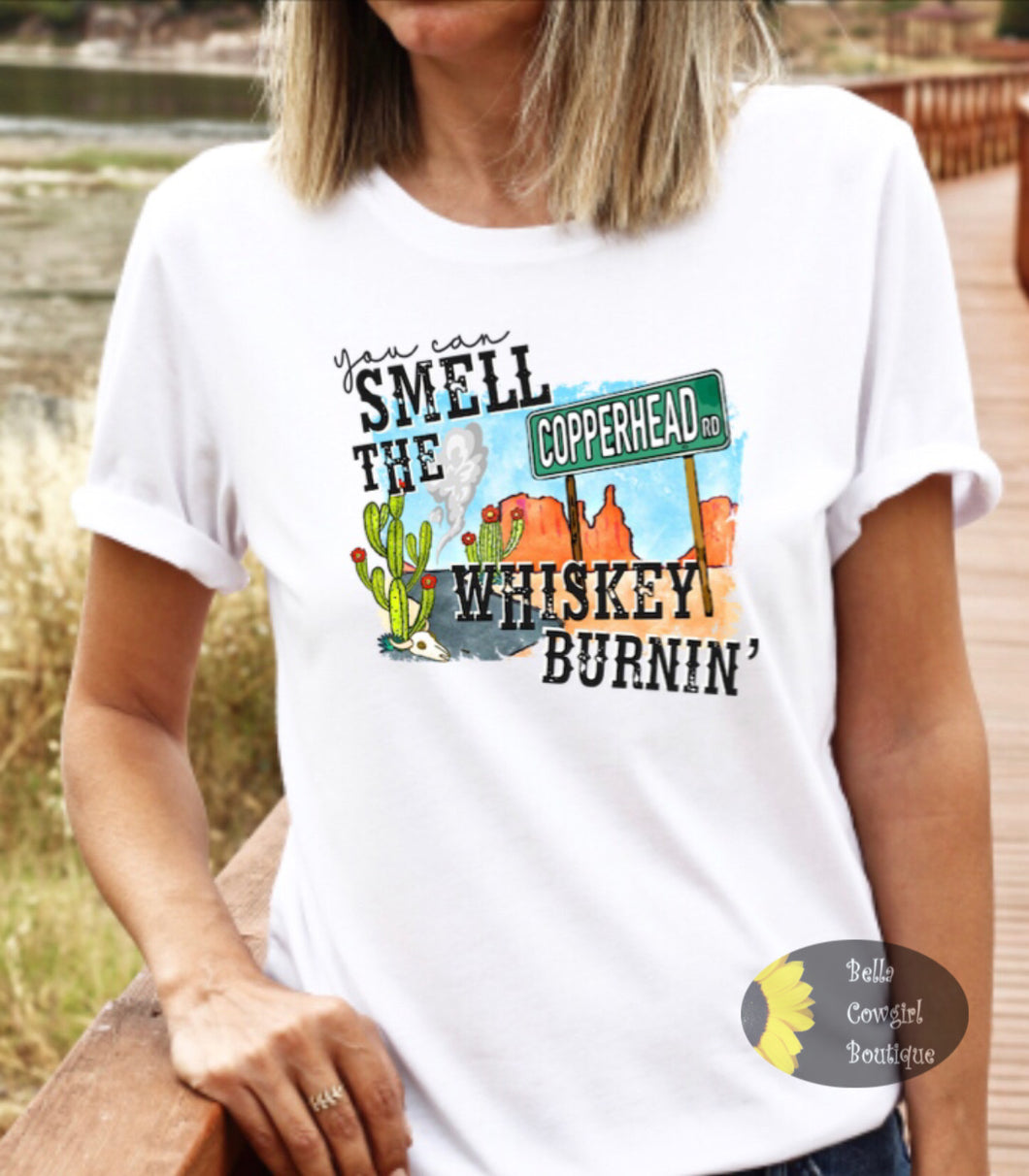 You Can Smell The Whiskey Burning Down Copperhead Road Country Music T-Shirt
