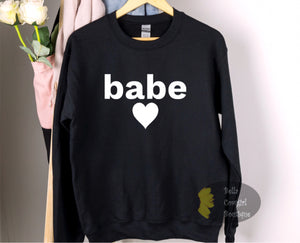 Babe Heart Valentine's Sweatshirt