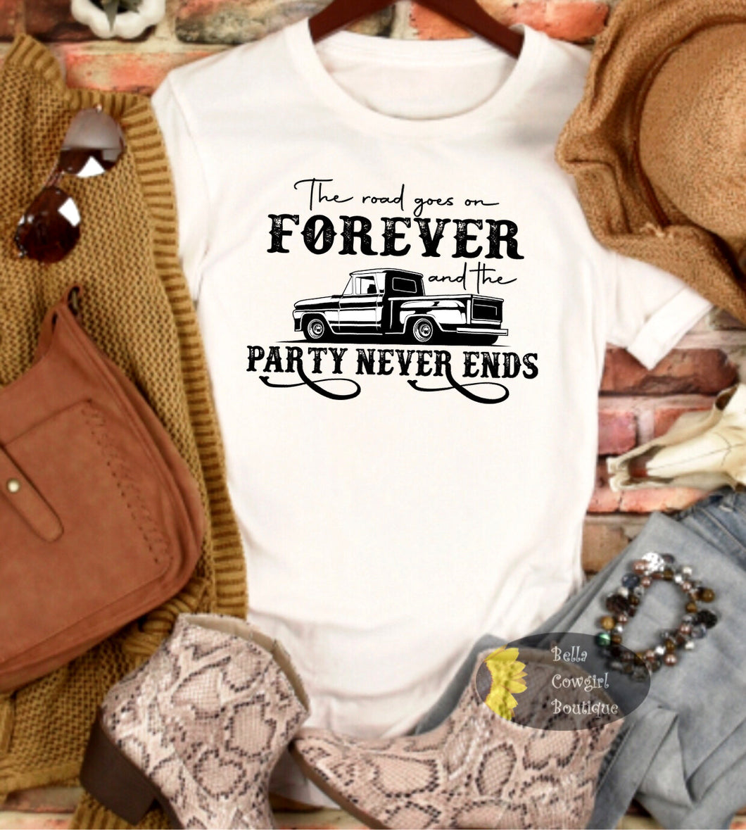 The Road Goes On Forever Country Music T-Shirt