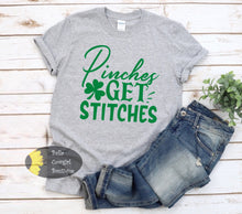 Load image into Gallery viewer, Pinches Get Stitches Funny St. Patrick&#39;s Day Women&#39;s T-Shirt
