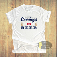 Load image into Gallery viewer, Cowboys And Beer Western T-Shirt
