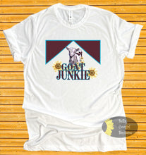 Load image into Gallery viewer, Goat Junkie Farmhouse Goat Lover T-Shirt
