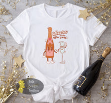 Load image into Gallery viewer, Vintage Cheers To The New Year Champagne New Years T-Shirt
