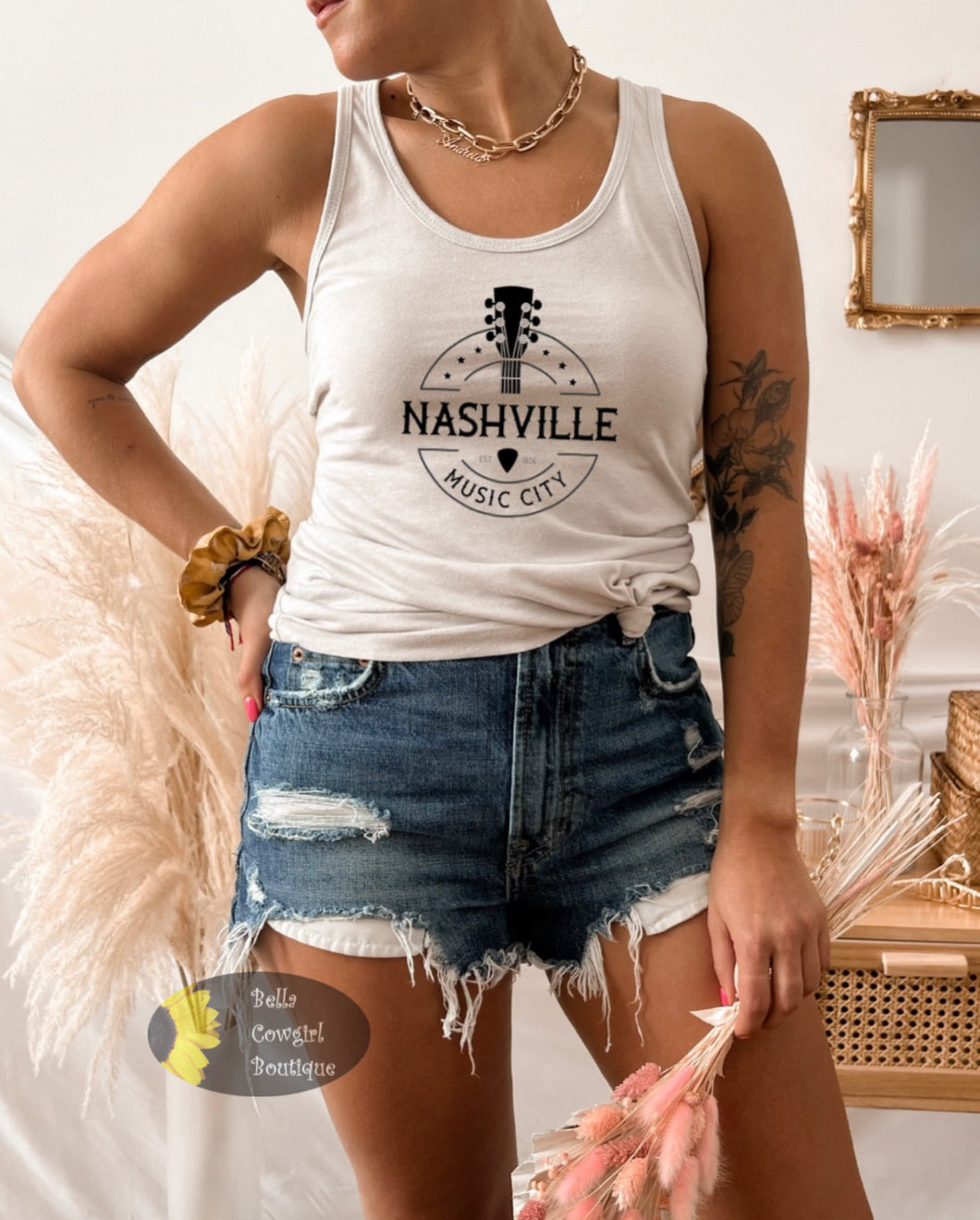 Nashville Music City Country Music Women's Tank Top