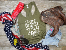 Load image into Gallery viewer, It&#39;s Rodeo Time Y&#39;all Horseshoe Western Women&#39;s Tank Top
