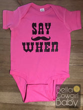 Load image into Gallery viewer, Say When Doc Holiday Tombstone Baby Onesie Bodysuit
