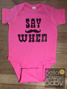 Say When Doc Holiday Tombstone Baby Onesie Bodysuit